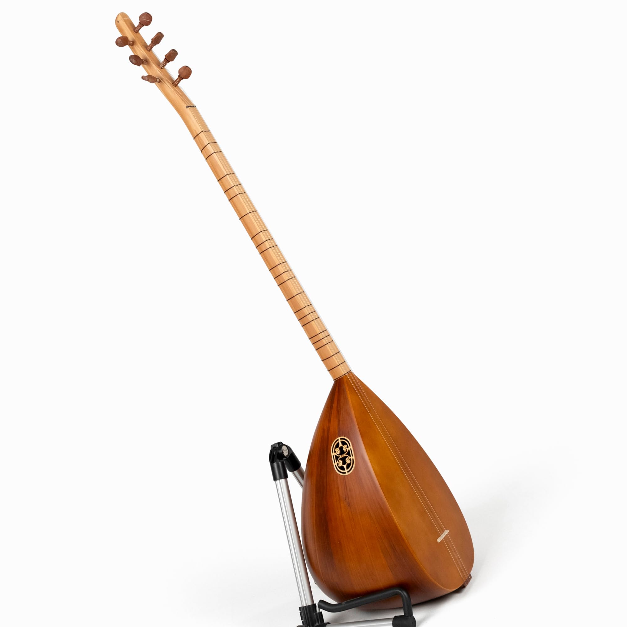 Turkish Long Neck Saz Cherry Wood with Pickup, Handmade