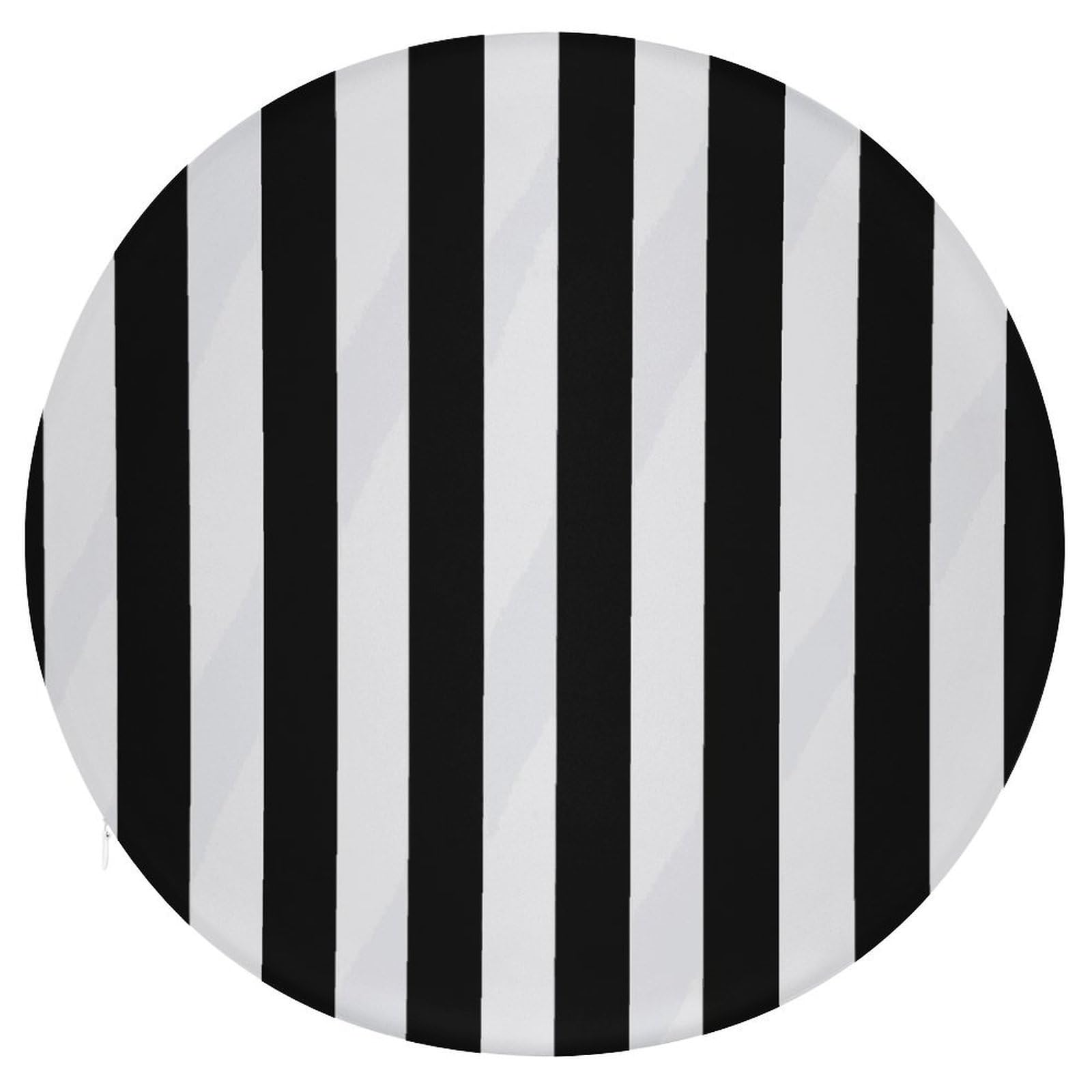 Wsoihfec Style Black & White Stripe Seat Cushion Round Chair Pad