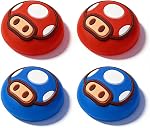 Bouchons de poignées pour commutateur Nintendo 1/ OLED/Lite, 4 Pcs Silicone Bouchons de poignée pour Nintendo Switch Joystick Cover Accessoires mignons Joy con Poignées de poignée - vert
