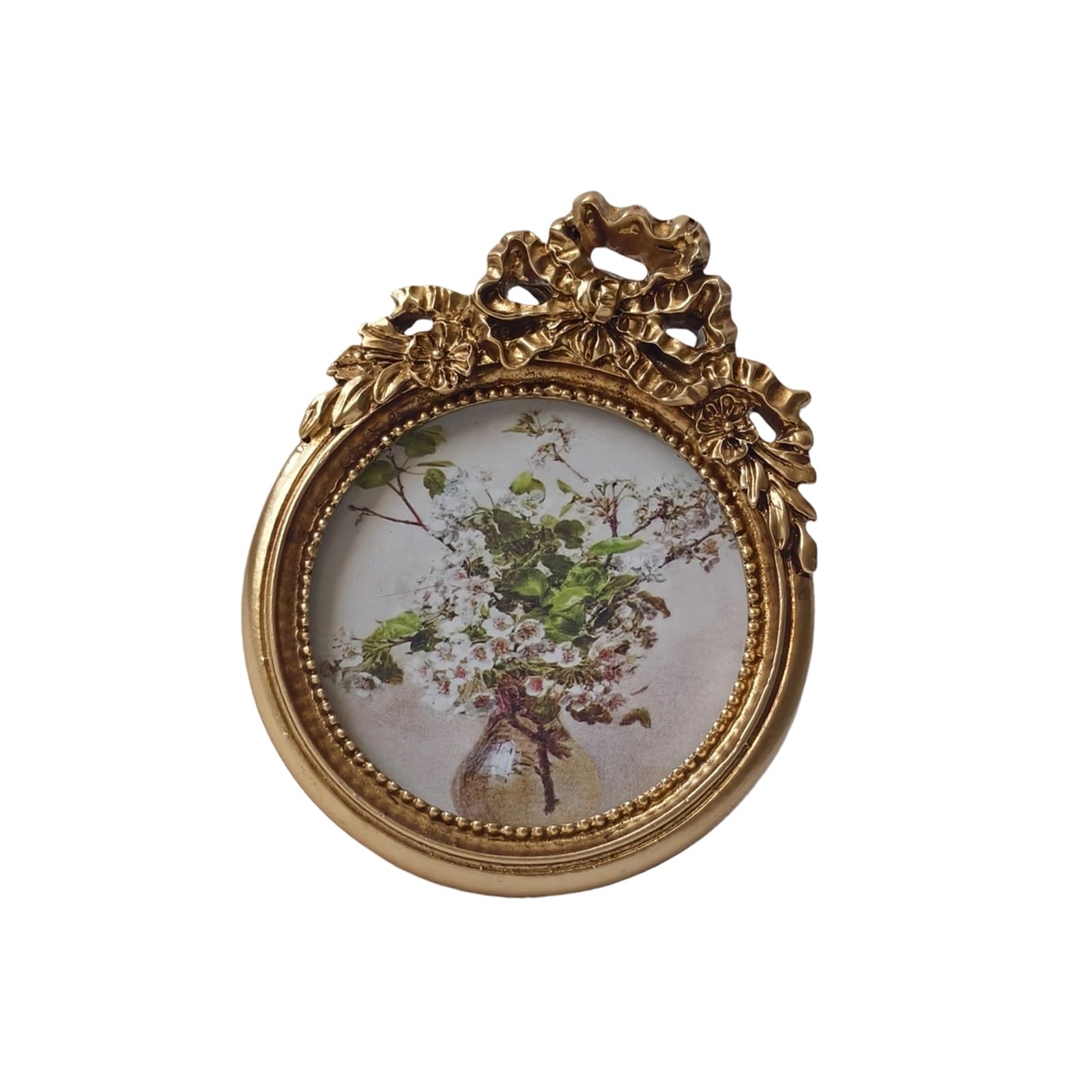 Piceioep Retro Photo Gallery Frame, Ornate Decorative Art for Tabletop Display, Vintage Decor Ornate Decorative Art