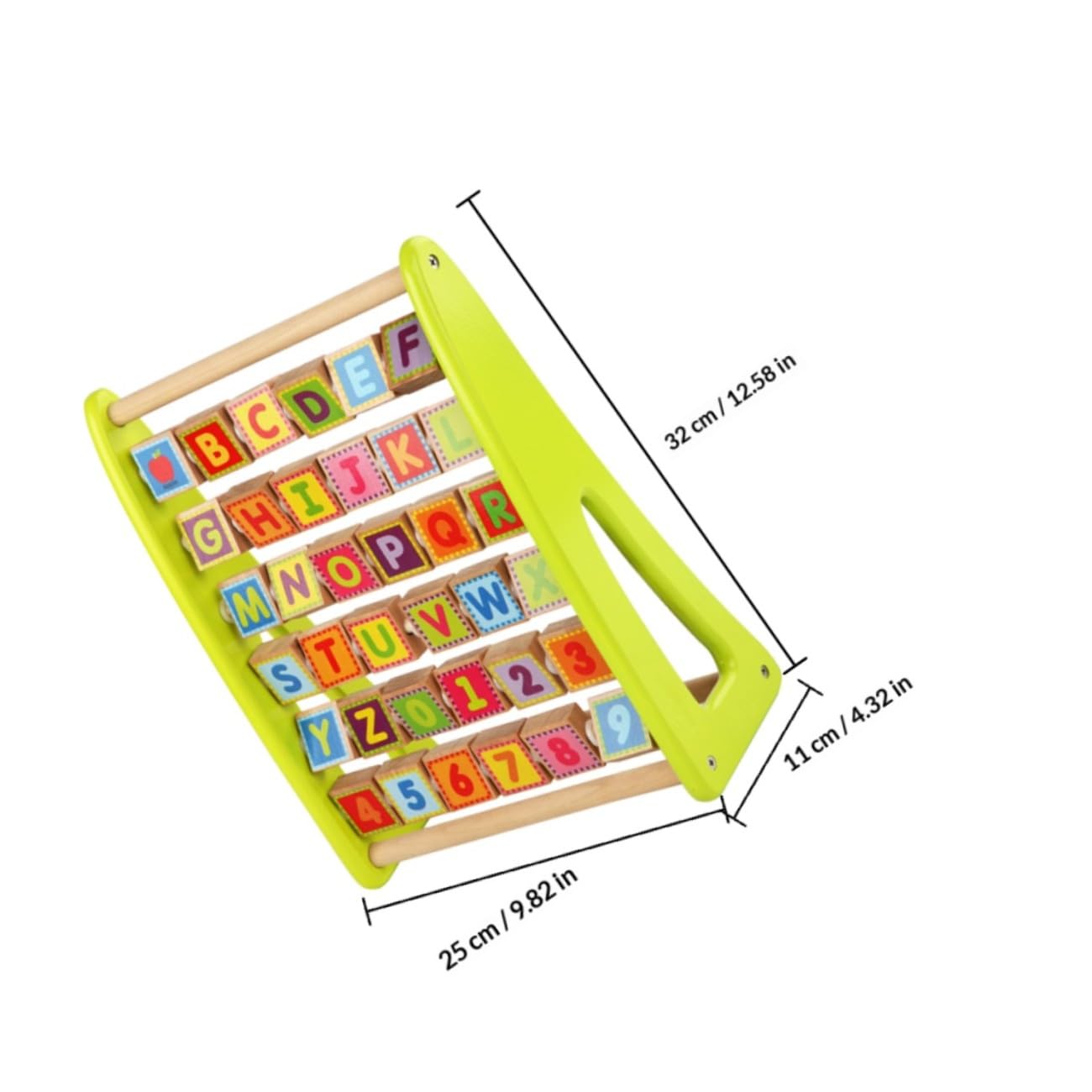 Gioco Educativo in Legno per Tavola Cognitiva Multifunzione con Lettere e Numeri Strumento Montessori per Apprendimento Precoce e Coordinazione Mano-Occhio Resistente e Didattico