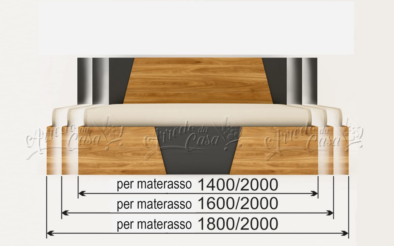 Camera da Letto Matrimoniale Completa Nera e Rovere Scuro con Armadio a 2 Ante Scorrevoli con Specchio Letto Matrimoniale 2 Comodini e 1 Comò CDLU33