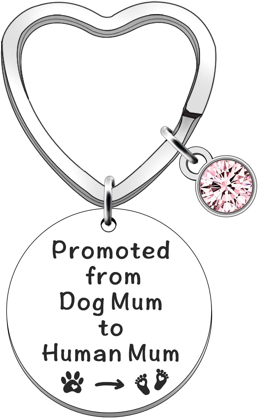 FMCCNew Mum Gifts Mum to be Gifts Mummy to Be Keyring Mothers Day Birthday Christmas Presents Keyring- Promoted from Dog Mum to Human Mum