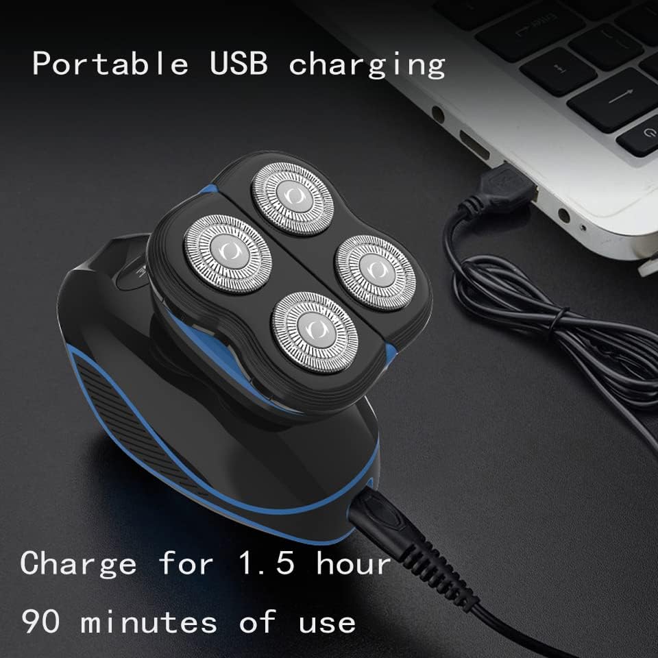 Head Shavers for Bald Men, Men Electric Shaver Facial Beard Electric Razor Nose Hair Trimmer Sideburns Hair Clipper Bald Head Shaving Machine Grooming Kit (Color : Suit)