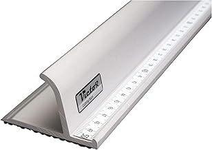 Victor Bar Règle de coupe 50cm en aluminium version professionnelle antidérapante - Règle en métal - Règle en aluminium - Règle de coupe avec bord en acier - Règle en acier 500mm - Règle 50cm