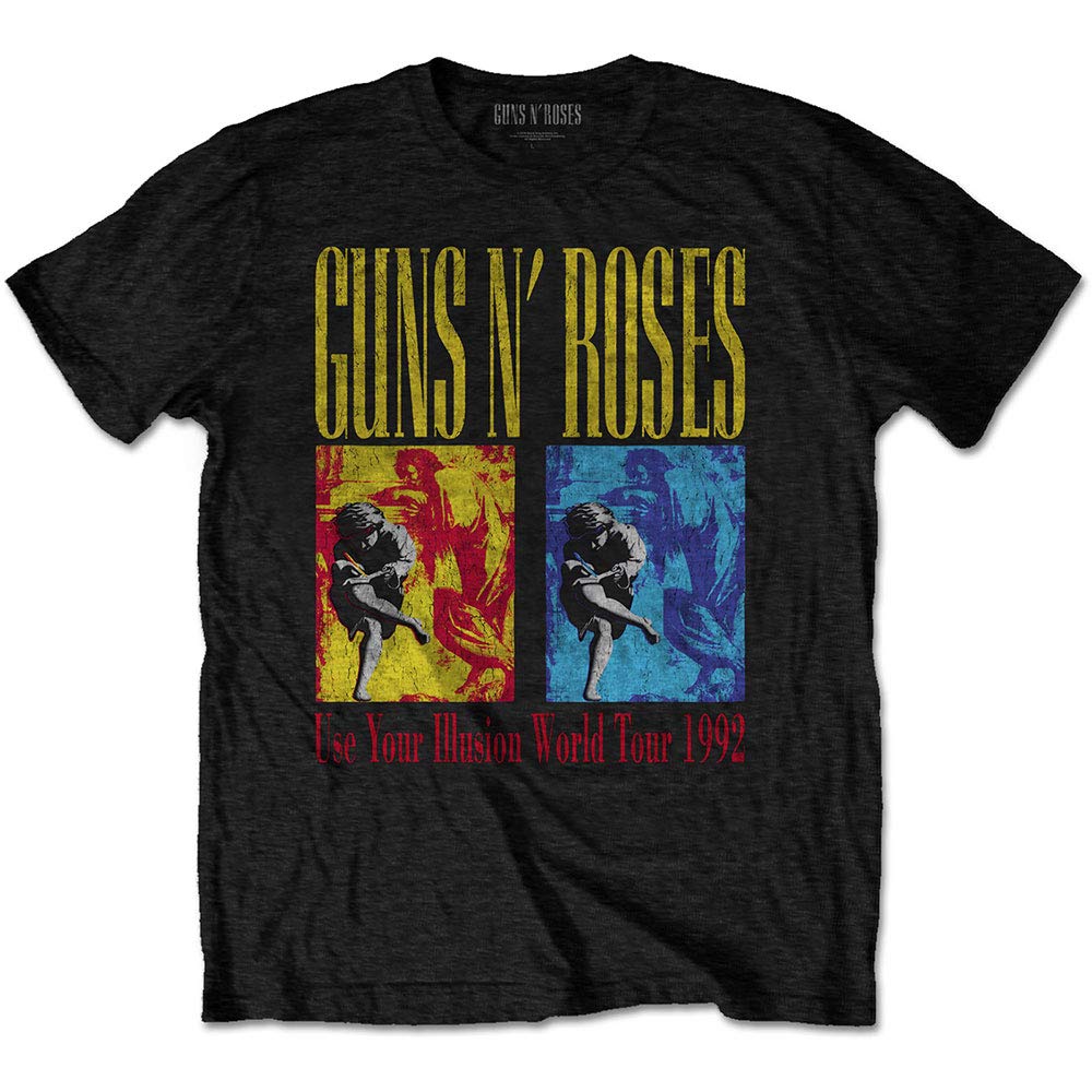 Guns N' Roses Use Your Illusion World Tour Official Tee T-Shirt Mens Unisex (Large)