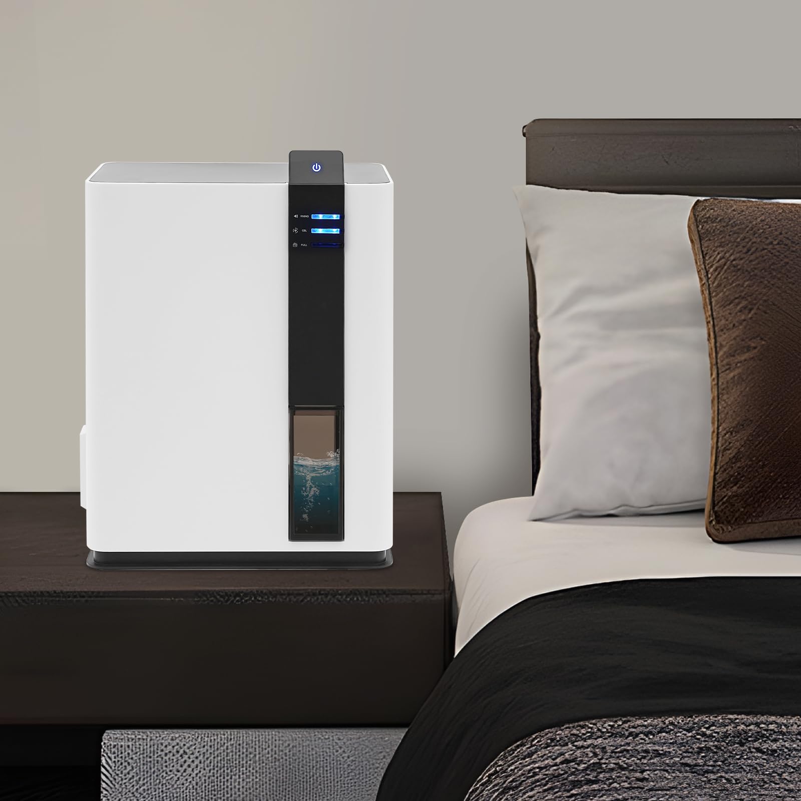 Deumidificatore elettrico compatto 3L bianco silenzioso deumidificatore elettrico con spegnimento automatico, deumidificatore elettrico per casa, camera da letto, cantina, ufficio, base