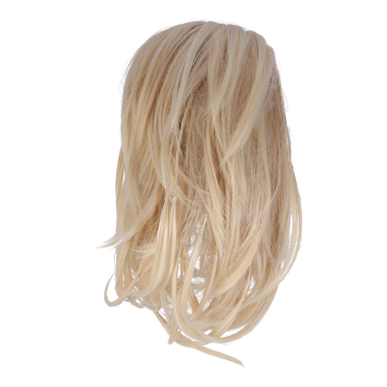 Housoutil 3stücke Curly Braid Clip Ponytail Extension Flexibel Wellig Kurze Synthetik-haarverlängerung Für Kopfgrößen Leicht Zu Befestigen Und Komfortabel Im Alltag Hellgelb