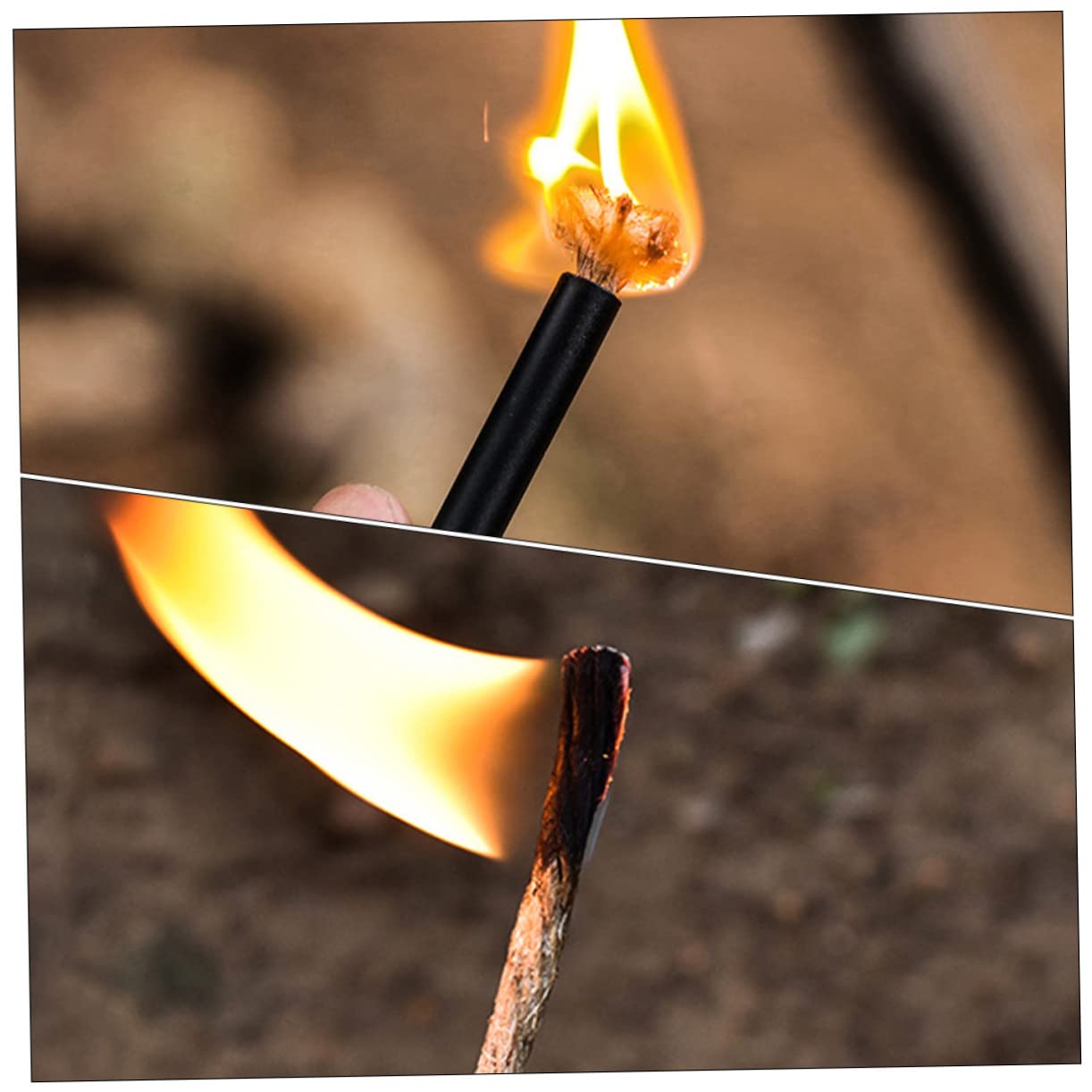 Toddmomy 8pcs Survival Wick Cords Handles Outdoor Camping Fire Weather Resistant Wax Ropes for Efficient Ignition Portable and for All Conditions