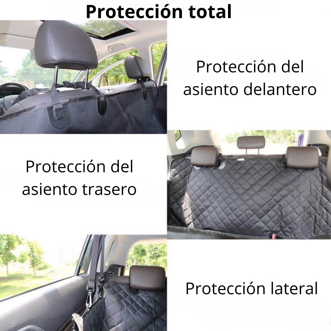 PET&TECH Cubierta Impermeable para Asiento de Coche para Perros; 38x147 cm; Protector Antipelusas, Antideslizante y Plegable – Tela Resistente de 4 Capas – Fácil de Limpiar - 4