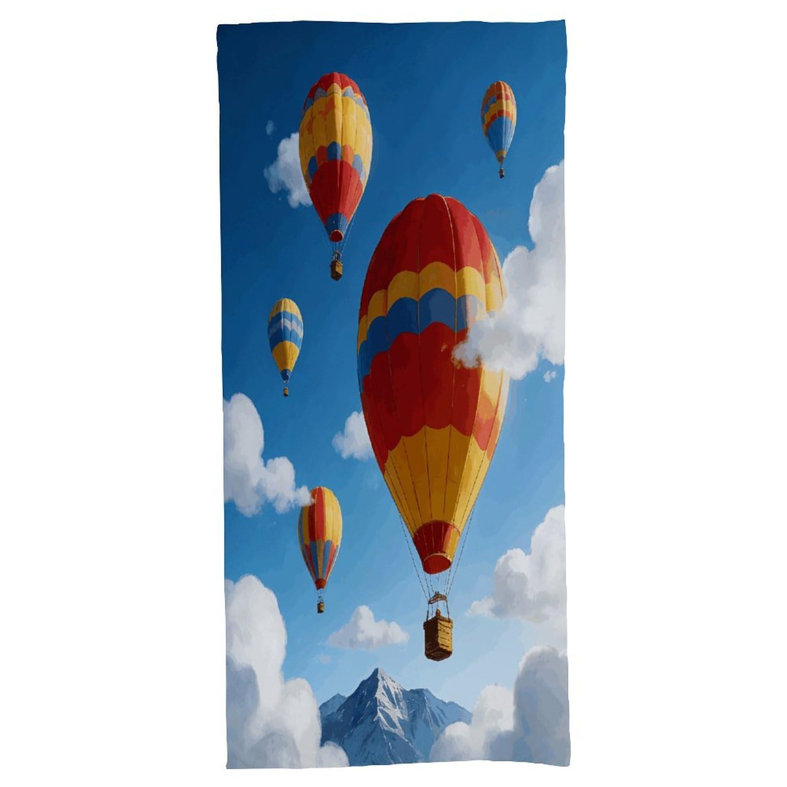 Fodpand Style Balloon Adventure Bath Towel, Highly Absorbent & Quick Drying Beach Towel, Compact & Lightweight Pool Towel For Bathroom, Beach, Pool, Gym, Spa, And Hotel Use