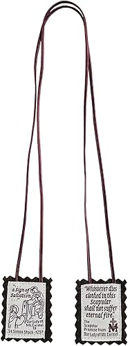 Miniatura 3 de Escapularios católicos, paquete de 3 collares católicos de escápulos católicos, regalo para la primera comunión y confirmación, decoración de arte