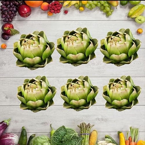 Miniatura 3 de WESAPPINC Alcachofa artificial grande verduras y frutas falsas para cocina, hogar, mesa, decoración de boda (verde)