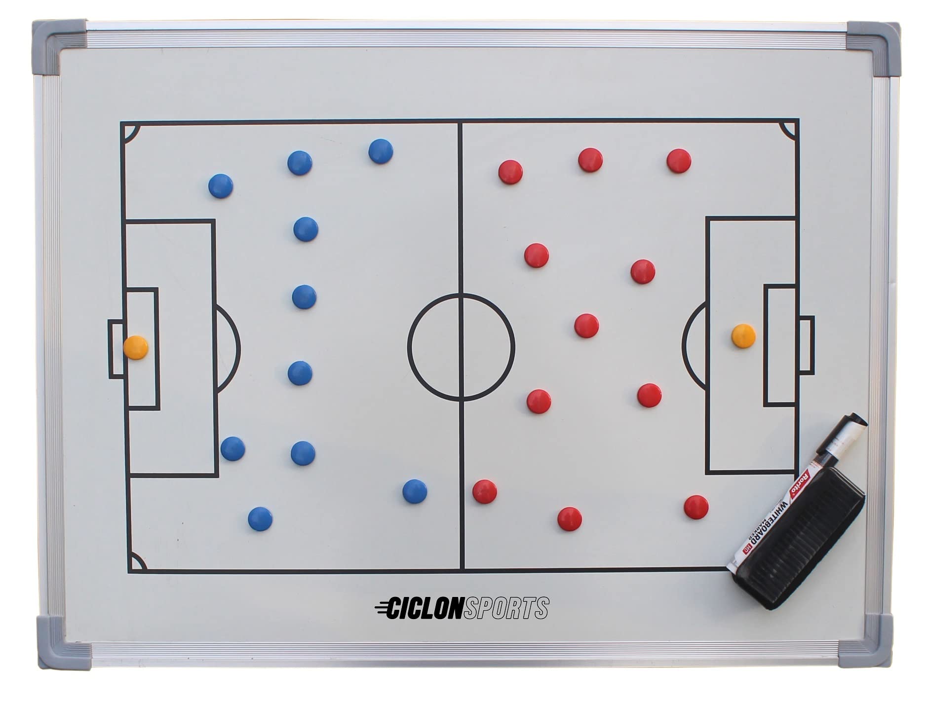 Tactic board Fútbol | Tablero magnético de fútbol 45 x 60 cm | Con bolsa de transporte, imanes y accesorios