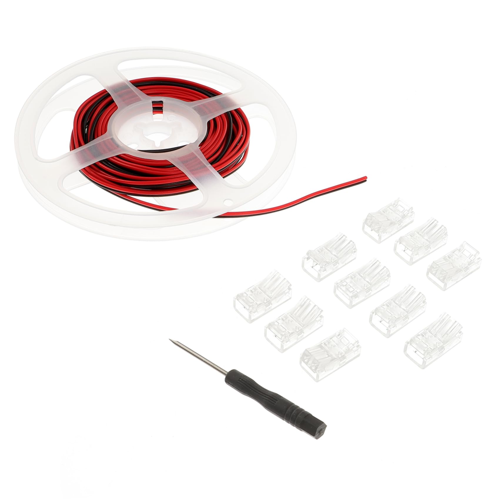 Amosfun 4 Sätze LED-Lichtleistenanschluss led lichtband verbinder Lichtleiste Verbindung -Bandlicht stoßverbinder Klemmenerweiterungsstecker Anschlüsse für -Lichtleisten Bar