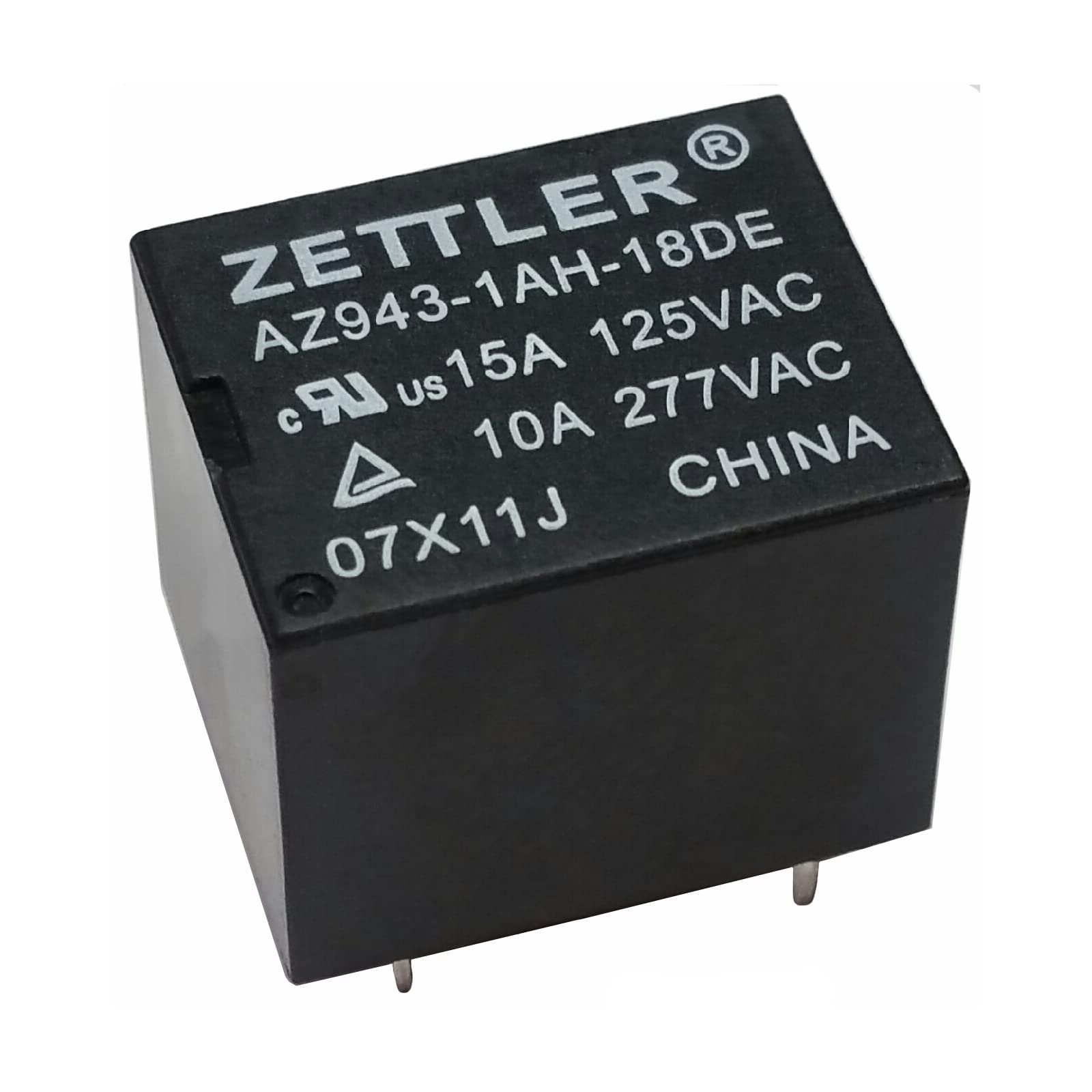 AMERICAN ZETTLER AZ943-1CH-12DE 0.03A (Coil), 1 Form C, 10A (Contact), 26.8VDC (Coil), 30VDC (Contact), 360MW, AC/DC Output, DC Input, MOMENTARY,