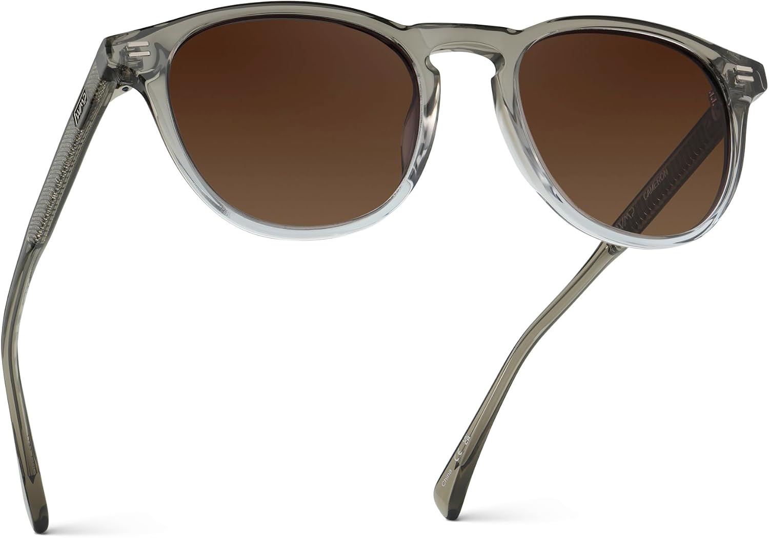 WearMe Pro WMP Eyewear – Men’s Polarized Round Sunglasses: Classic Design, Keyhole Bridge, Metal Rivets, Vintage-Inspired