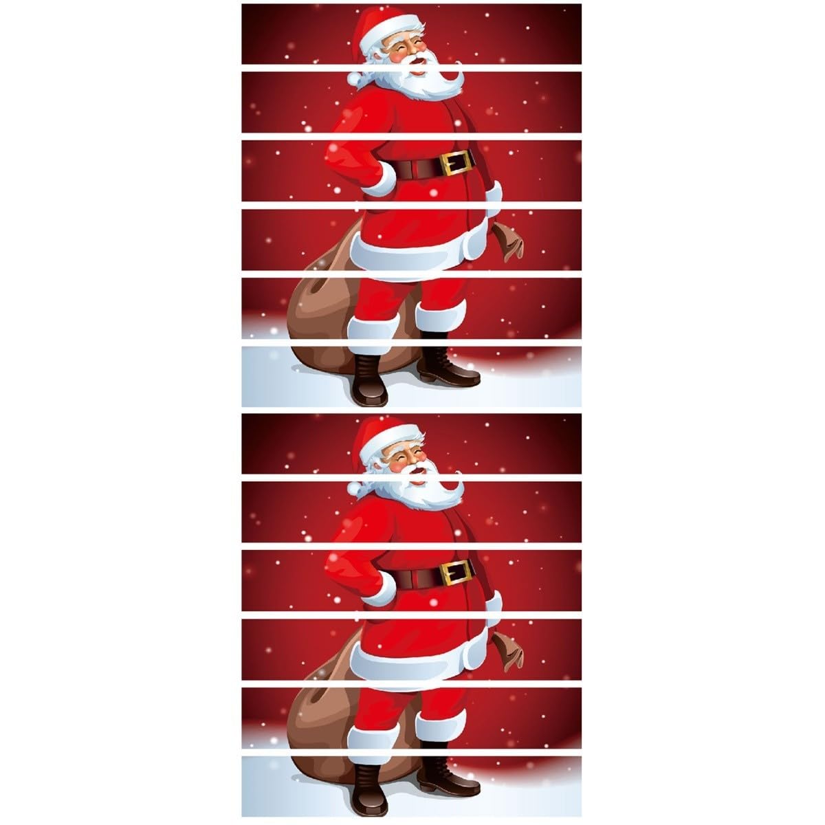 OSALADI 2pièces Autocollants De Noël Avec Père Noël Pour Décoration Escaliers Autocollants Adhésifs Non-fading Pour Intérieur Pour Maison Fêtes
