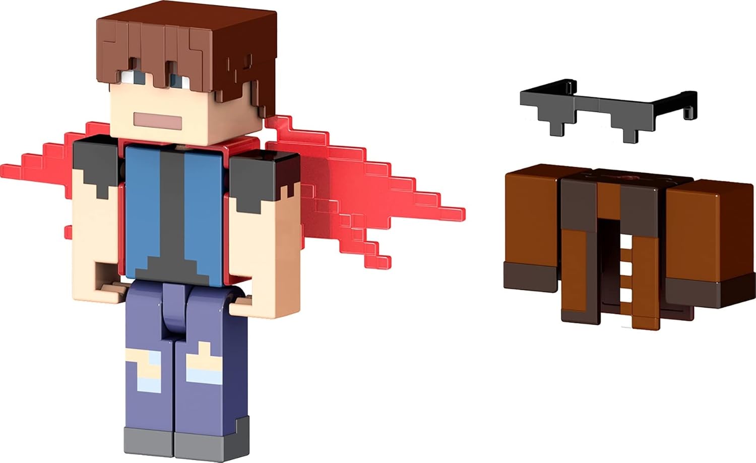 Mattel Minecraft Creator Series Camp Enderwood Ripped Jeans Action Figure & Accessories Pack, 3.25-in Scale