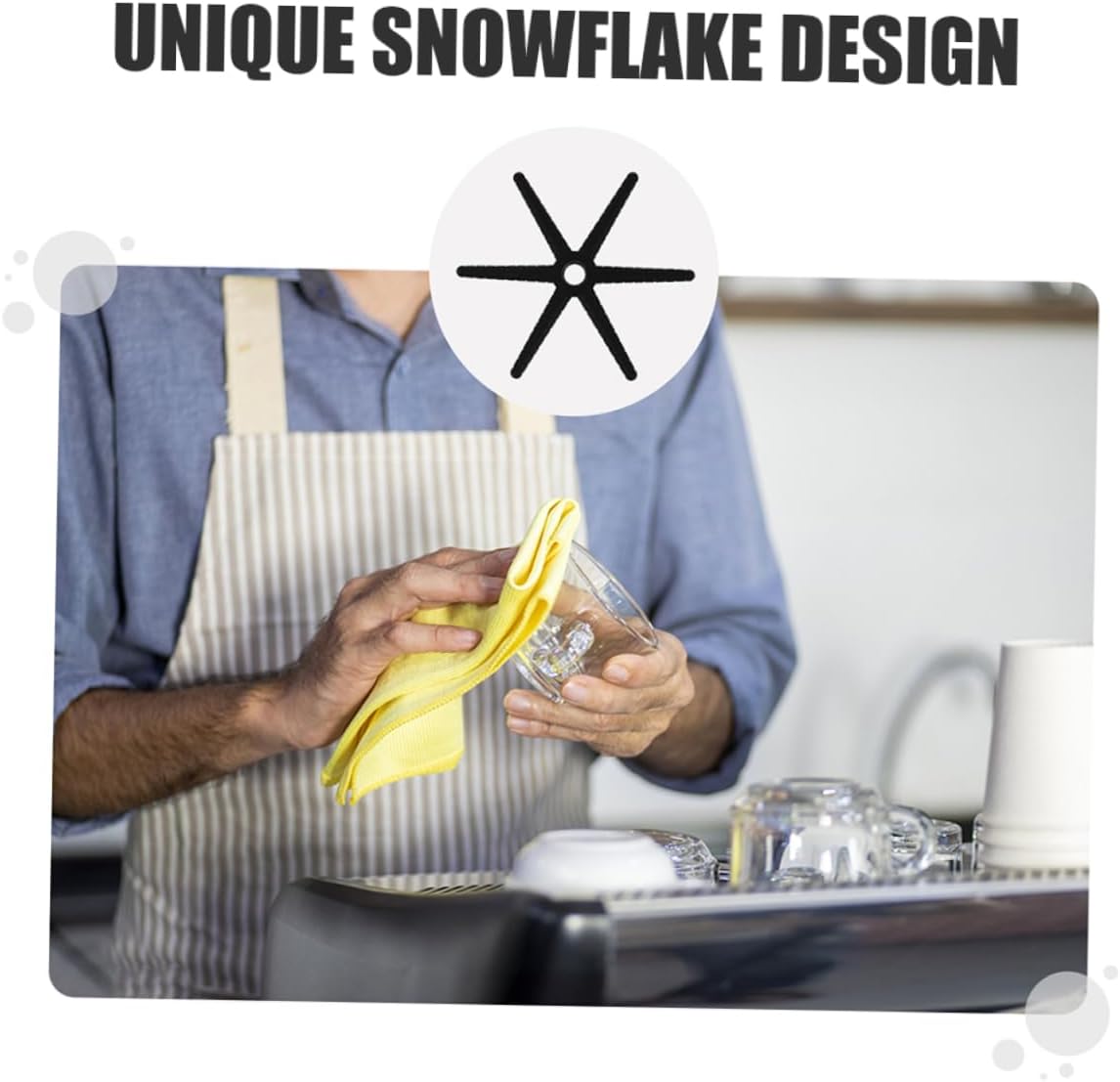 jojofuny 3pcs Cup Rinser Head Replacement Bar Kitchen Washer Fitting Snowflake Design for Space Saving