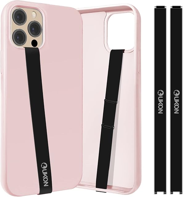 UKON Silicone Phone Grip ,2022 Upgrade 2 PCS Phone Strap Reusable Hand Finger Holder with Three Short Strips DIY Combination Suitable for 4.7"-7.2" Most Smart Phone Case