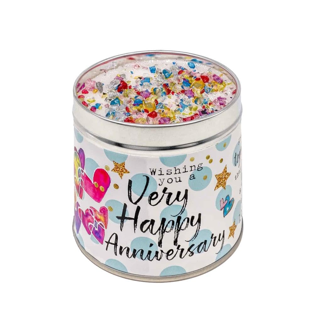Best Kept Secrets Very Happy Anniversary Tin Candle
