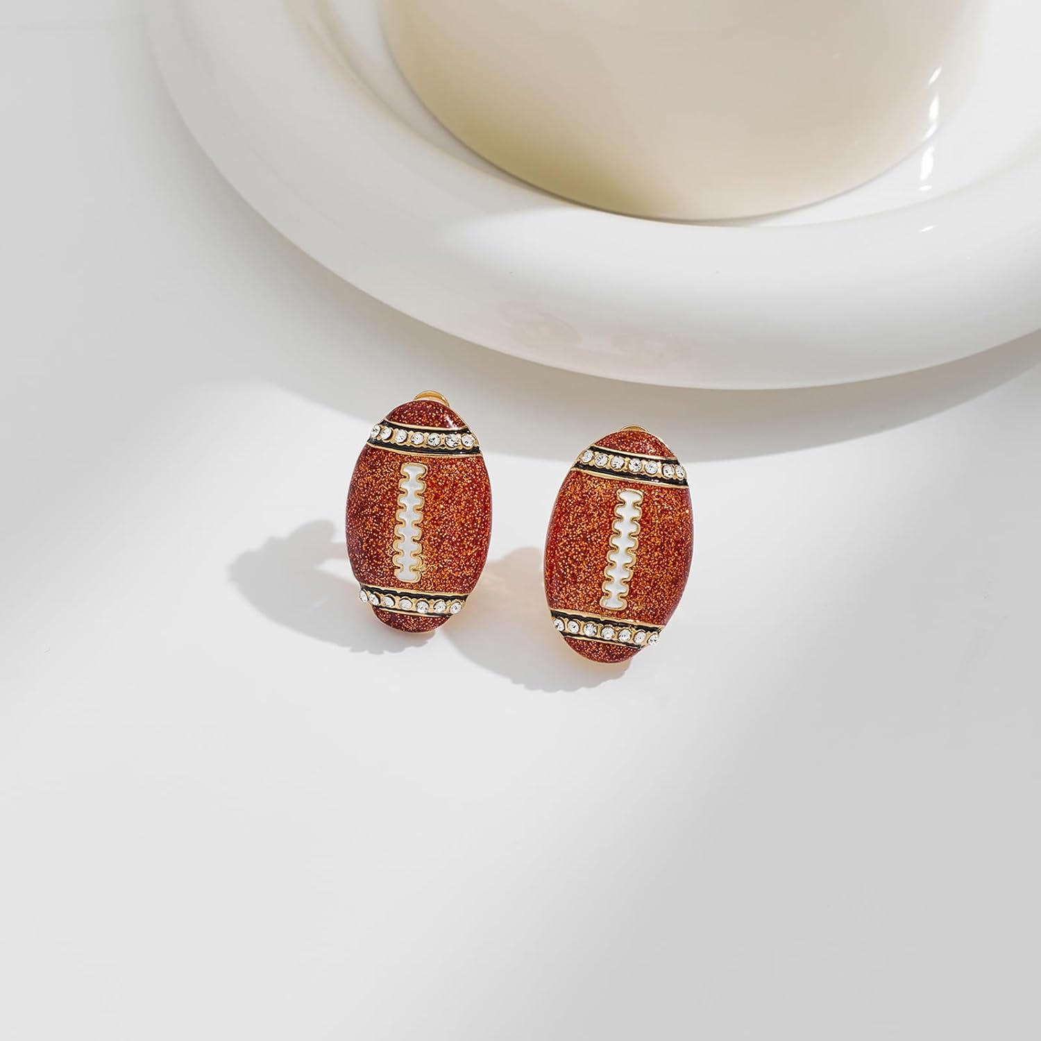 Sport Clip on Earrings Football Basketball Soccer Basrball Earrings for Women Non Pierced Earrings - Image 4