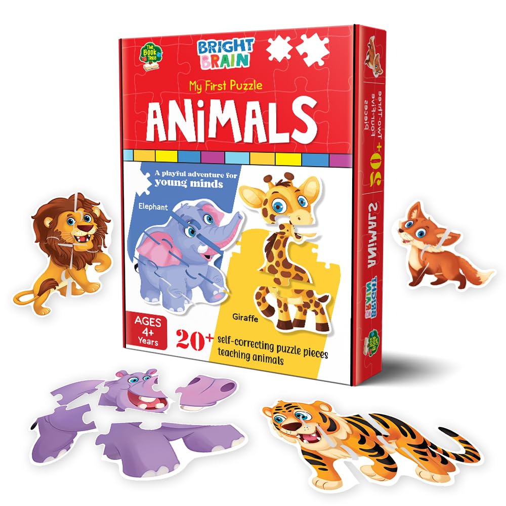 The Book Tree Animals Puzzle 20+ Big Size Piece Jigsaw Puzzle for Preschoolers, Educational Toy for Learning Animals, Gifts for Kids Ages 3 to 6 by Majestic Book Club-image-18