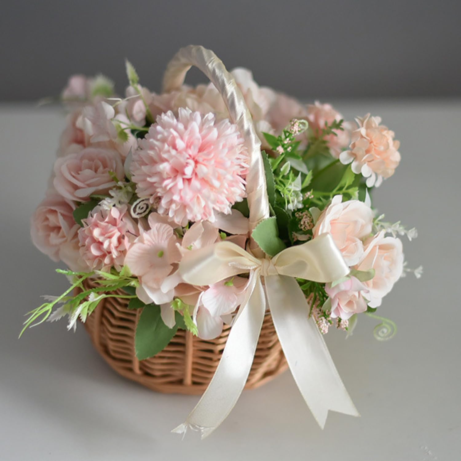 2 Pièces Corbeilles En Osier Avec Anse, Panier Mariage, Panier Avec Anse, Panier Osier, Petit Panier Osier Mariage, Panier En Osier Avec Anse, Pour Mariage, Décoration, Fruits (D, Petit)