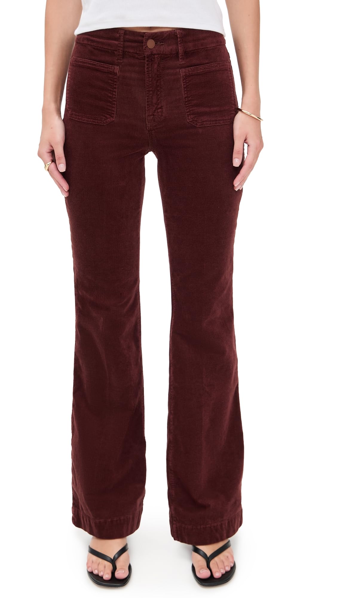 WHITE001 GOOD LEGS FLARED JEANS