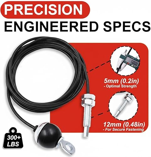 Miniatura 2 de J Bryant Cable de repuesto para gimnasio de fitness, polea de fitness, 0.197 in, cuerda de alambre de acero resistente para gimnasio en casa, polea