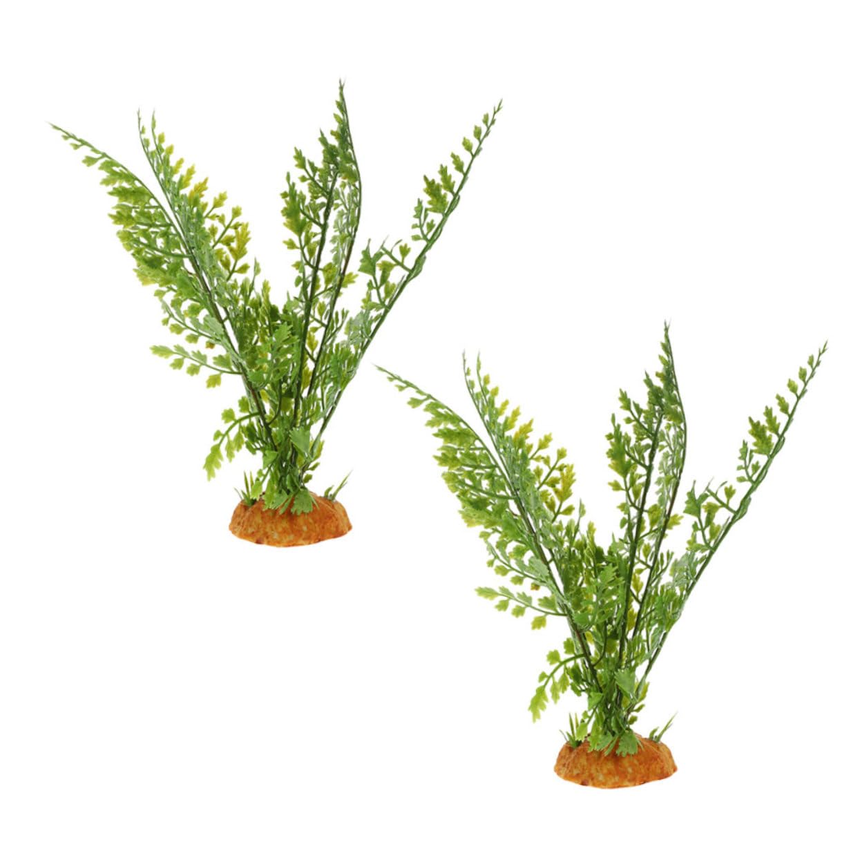 CIYODO 2pcs Reptile Tank Decorations: Artificial Plants Realistic Fake Plants for Terrarium Bearded Dragon Habitat Decor for Reptile Enclosure Accessories