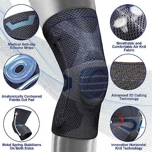 Neenca Kniebandage mit Patella Gel Pads und Seitenstabilisatoren
