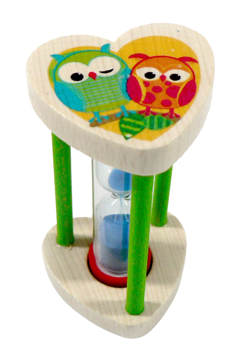 Hess Holzspielzeug Reloj De Arena Para Cepillarse Los Dientes – Ratón De Madera Con Arena De Colores, 2 Minutos, Hecho En Alemania