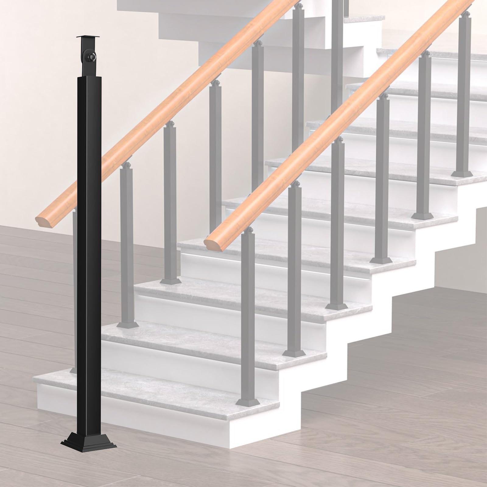 Poteaux de balustre d'escalier inclinables pour résoudre la pose sur marches en pente