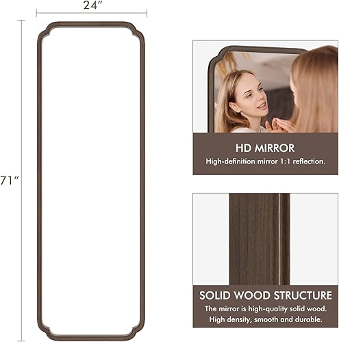 Vista 315 de WallBeyond Espejos de baño de madera para montar en la pared, espejos de pared con marco de madera rústica de 16 x 20 pulgadas, espejos de pared