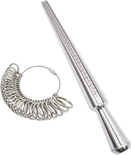 KAHEIGN Ring Sizer Gauge Set, UK Mandrel Stick Z 26 Sizes Measuring Finger Ring Jewellery Tool for Women Men Engagement Wedding (Silver)