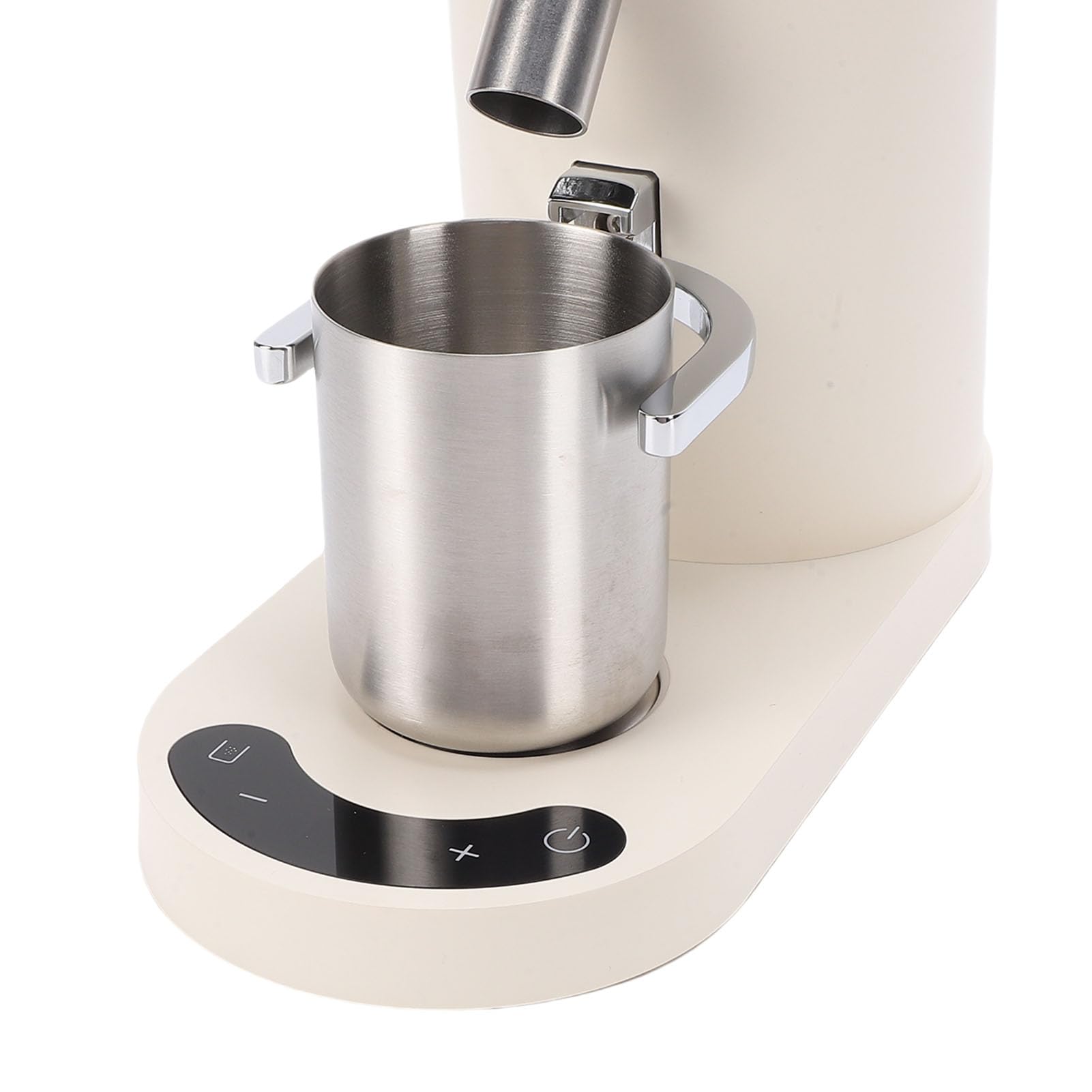 Elektrische Kaffeemühle, Wiederaufladbar, Antistatisch, 60 Mahleinstellungen, Speicher-Timer, Siebträger, Unterstützung für den Heimgebrauch (685 Aprikose)