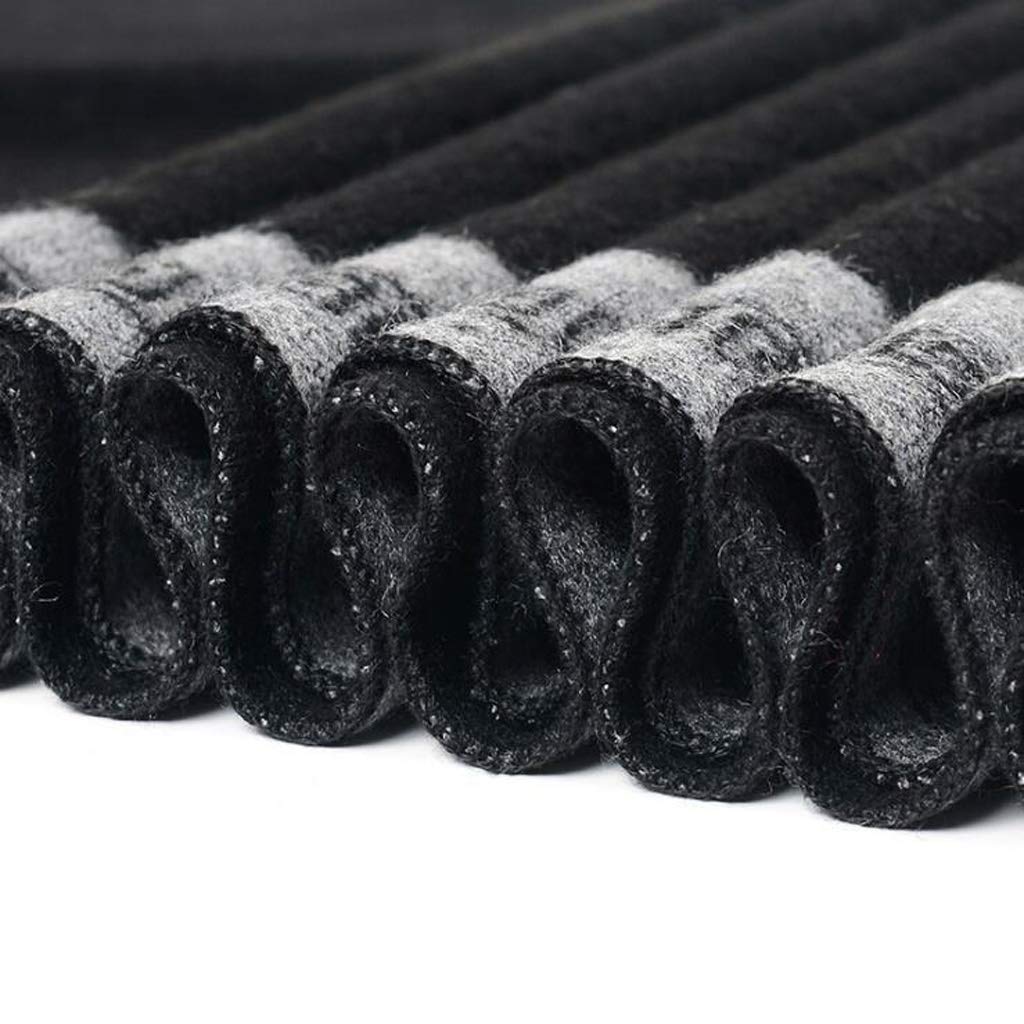 Loisirs Hommes Couleur Unie Écharpe Imitation Soie Unisexe Épais Chaud Hiver Longue Taille Foulards Mâle Mode Noir Porter Casual Classique Chaud(A-30x180cm)