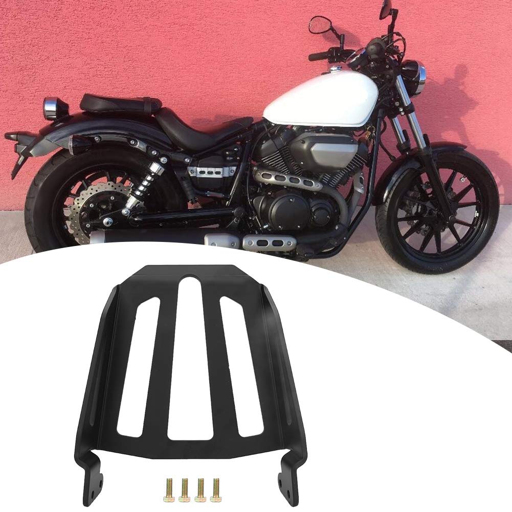 Portapacchi Posteriore per Moto in Ferro Resistente Nero Durevole Portapacchi Adatto per Modelli XVS950 2014 2015 2016 2017