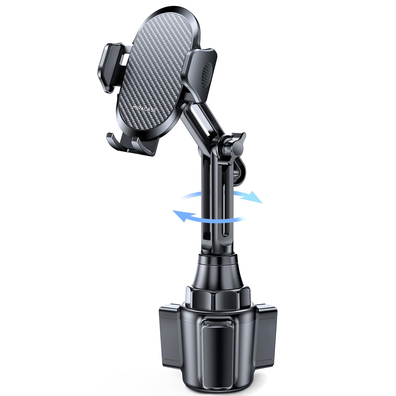 Miracase 2025 Upgraded Universal Cup Phone Holder for Car, [Rotatable & Adjustable] Long Neck Car Cup Holder Phone Mount Compatible with iPhone, Samsung, Google & More Smartphones
