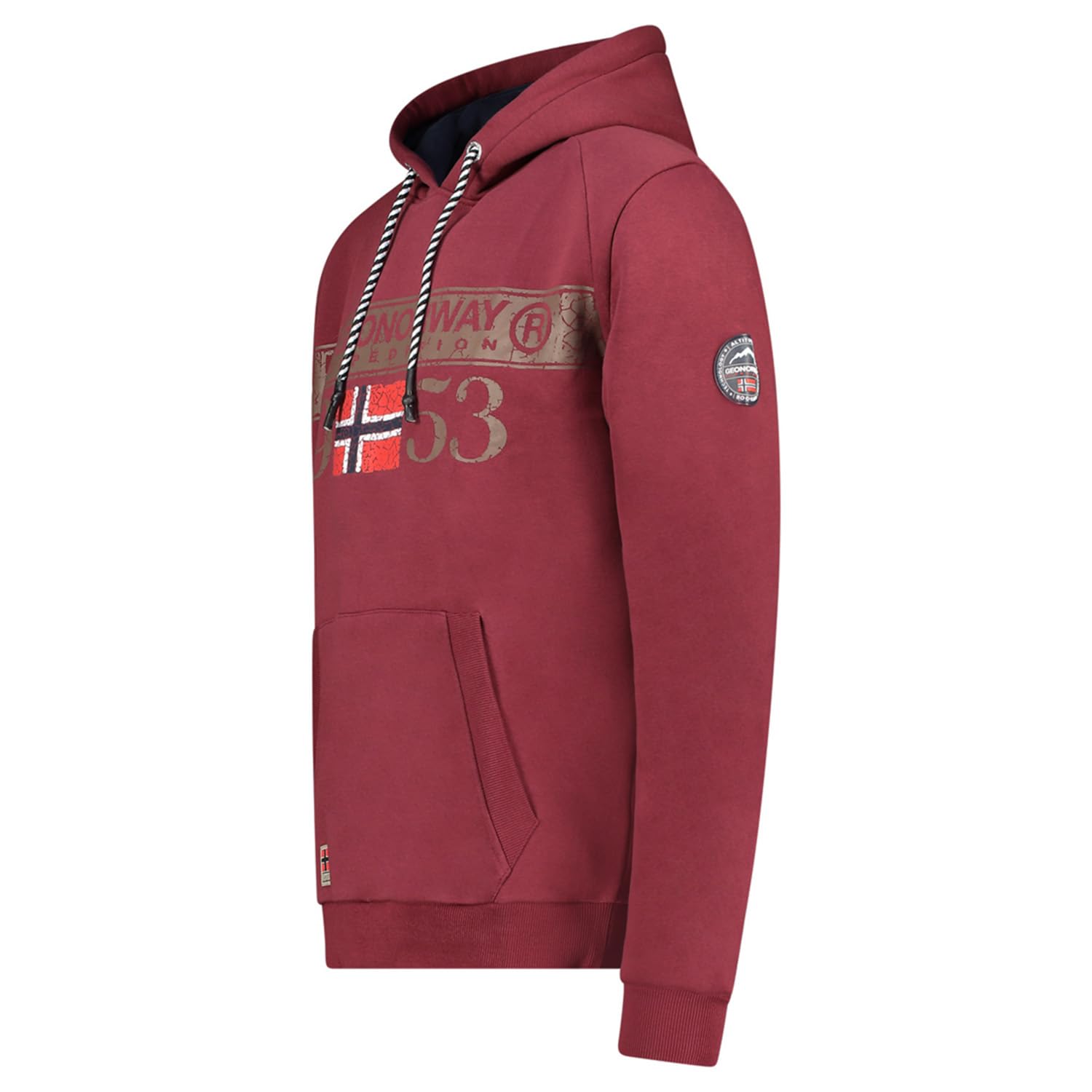 Geographical Norway- Sudadera con Capucha de Hombre de Manga Larga Modelo FASTLIFE
