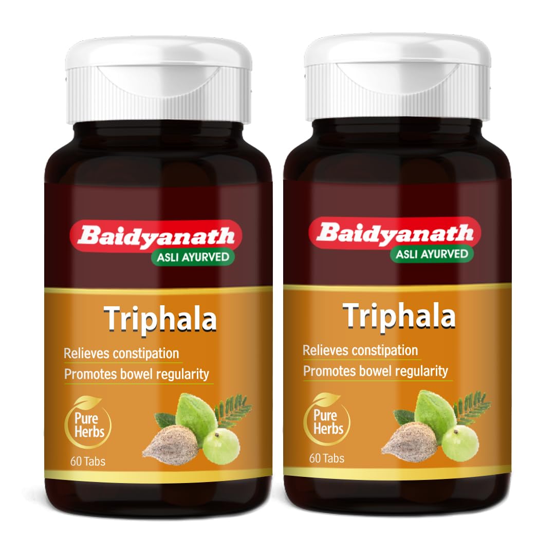 Baidyanath Triphala - 60 Tablets (Pack of 2) | Ayurvedic Blend of Amla, Haritaki & Baheda | Supports Digestion & Gut Health |-image-22