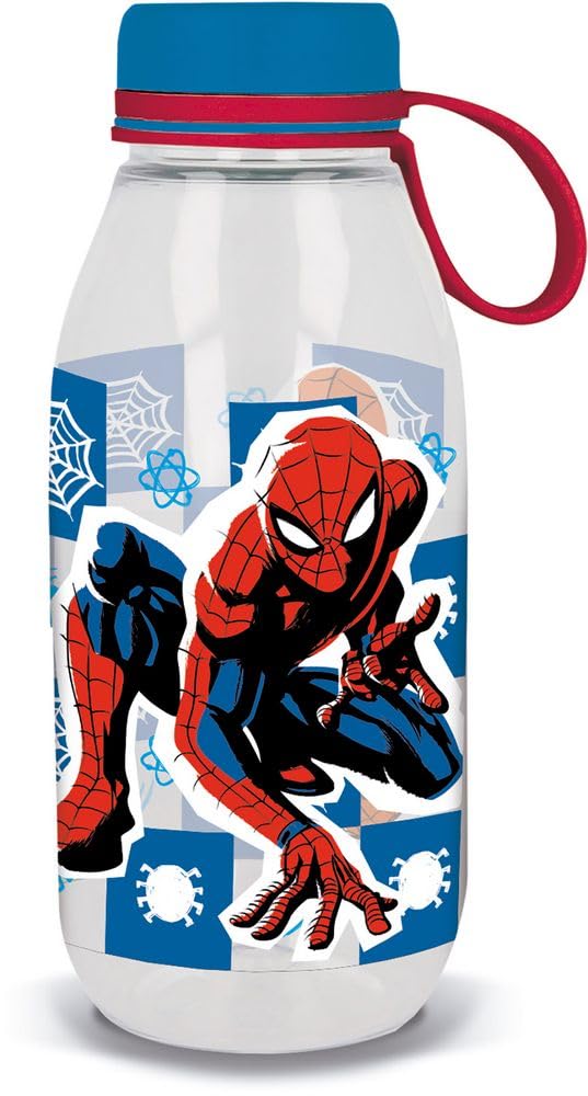 Tataway In Viaggio Si Cresce Transparente Tataway Biberón Infantil Marvel Ecozen En Tritan Spiderman Spider-Man 460 Ml Con Tapón Y Asa De Silicona