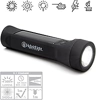 Vista 8 de HYBRIDLIGHT Journey 300 - Linterna solar LED impermeable con cargador de teléfono USB, color negro
