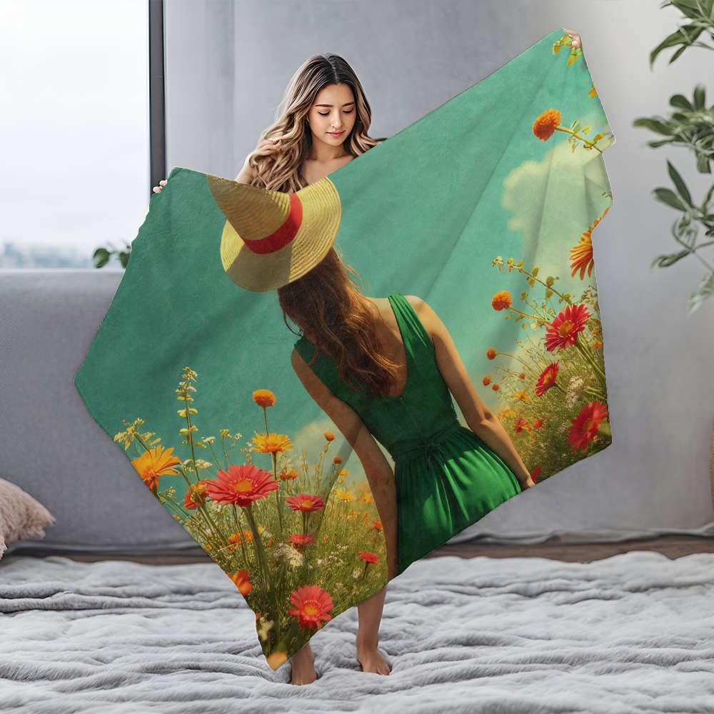 Couverture chauffante de salon en flanelle douce pour soirée cocooning au chaud