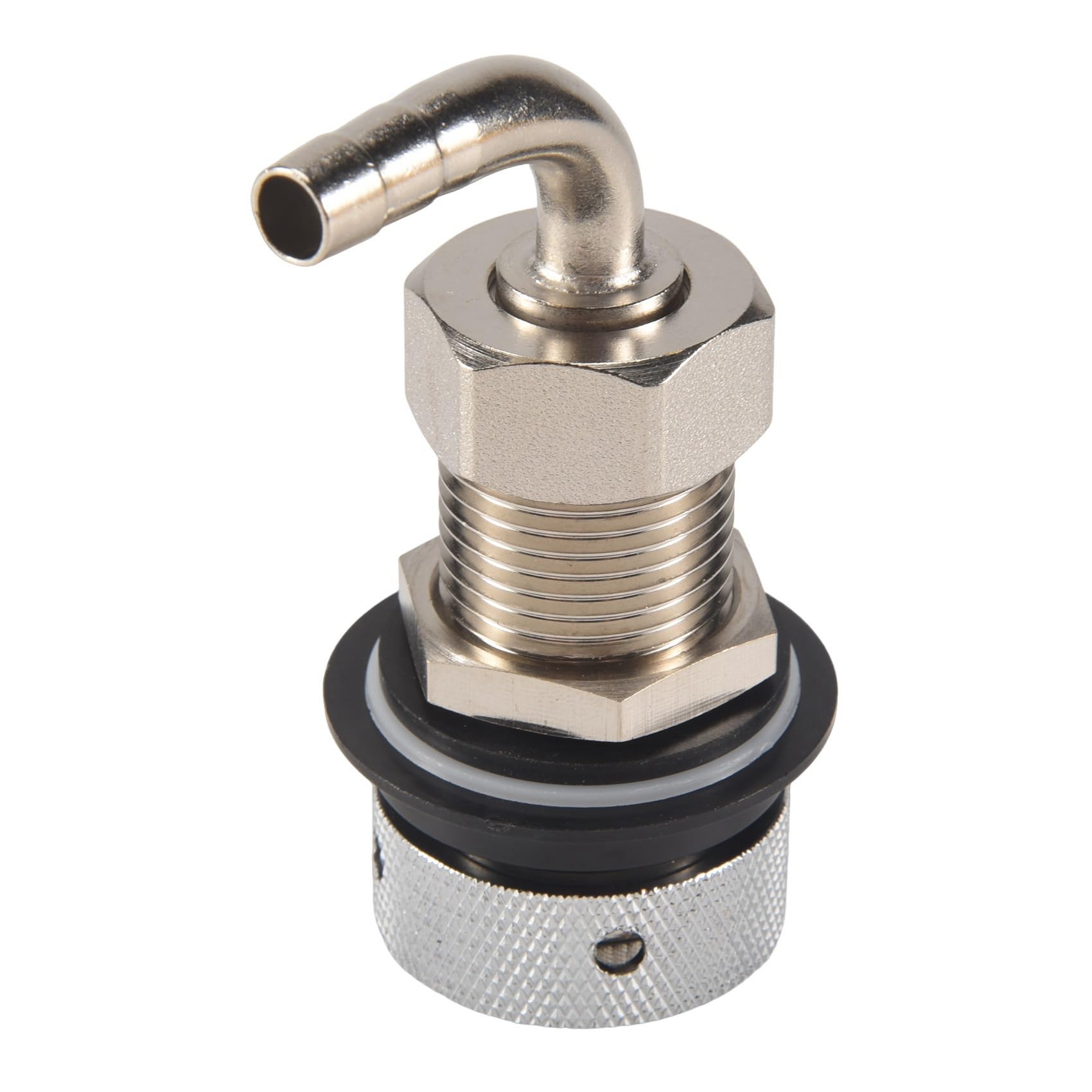 VIOPDER Beer Tap Faucet Shank with 8mm Barber Elbow, Chrome Plate Brass Shank G5/8 for Adjustable Tap Draft Beer Dispenser Home Brewing