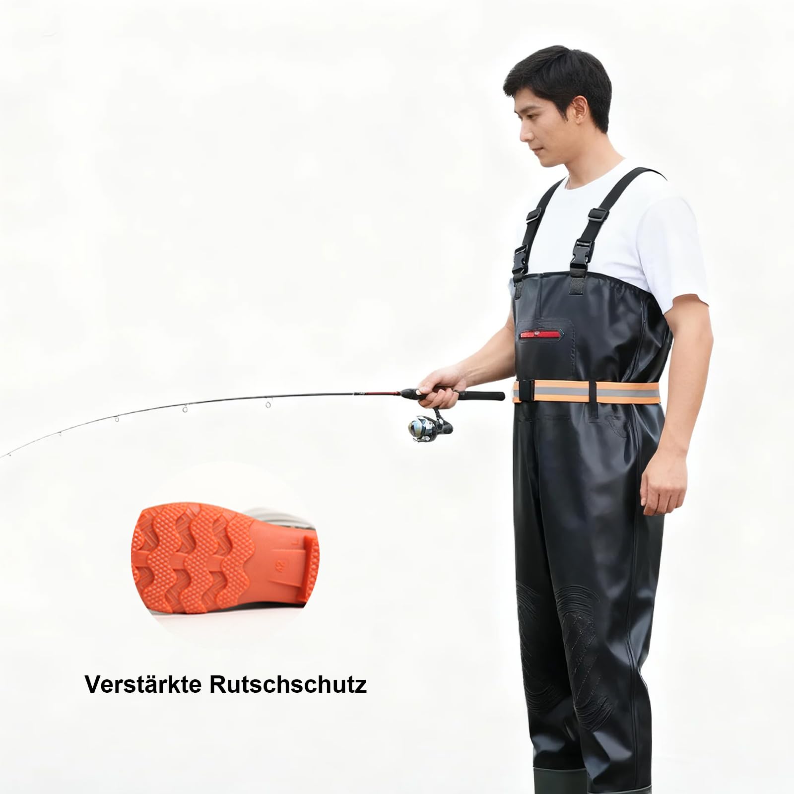 Waders pour homme et femme - Pantalon de pêche avec bottes - Pantalon de pêche pour adulte - Respirant - Imperméable - Avec bottes - Pour la pêche, les sports nautiques, les activités de