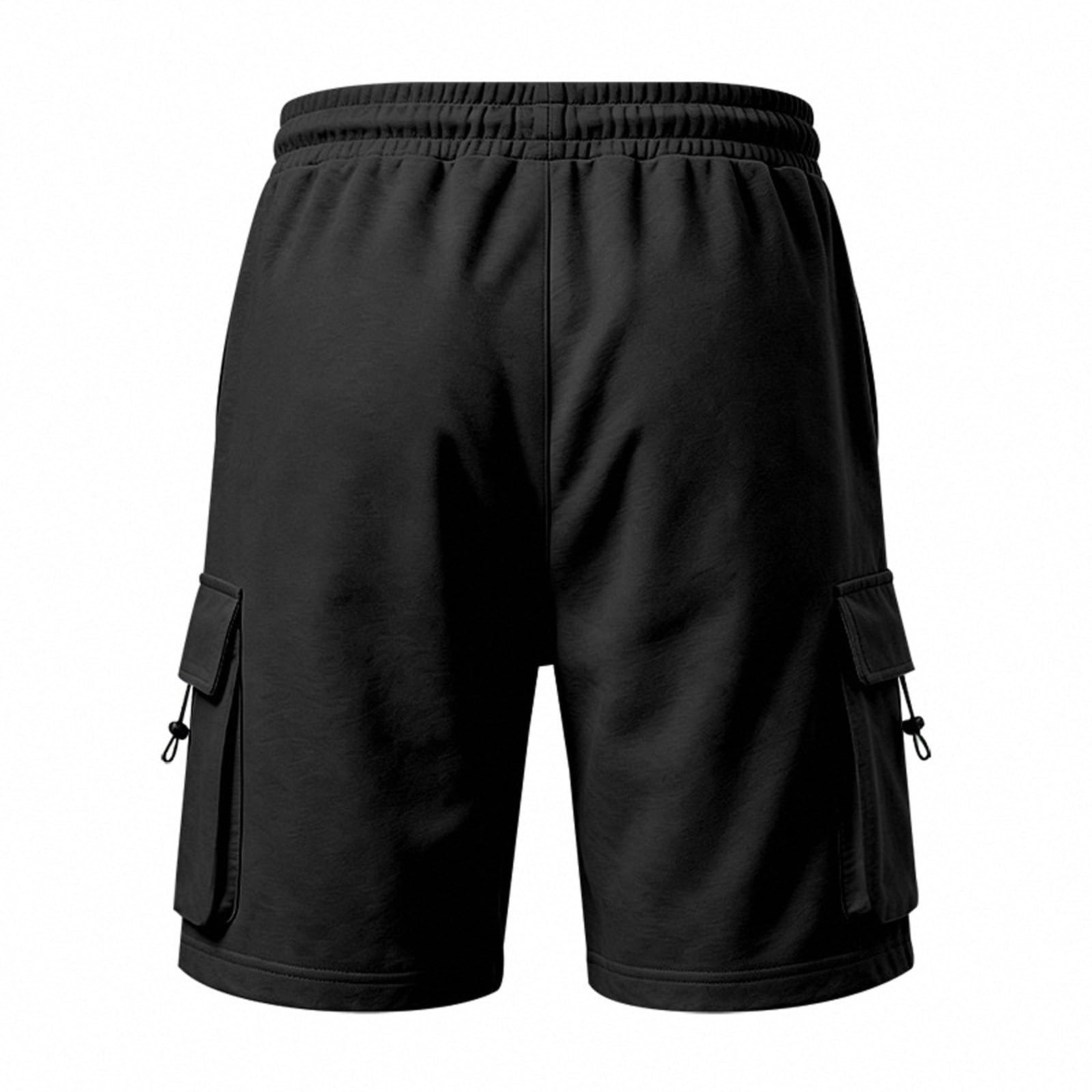 Pantaloncini cargo da uomo, elasticizzati, da lavoro, con tasche, pratici