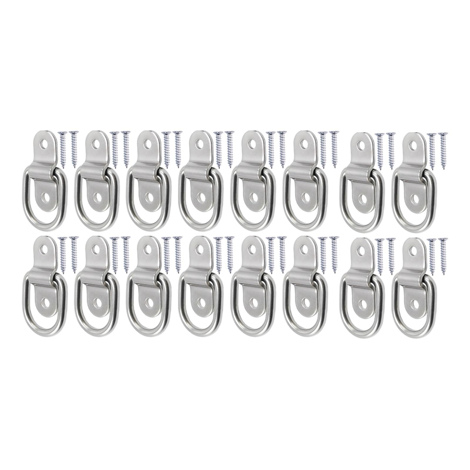 Pjfcewfdgx 16 Set Universal Metal D-Ring Tie Down Anchors For Truck Bed & Trailer Cargo